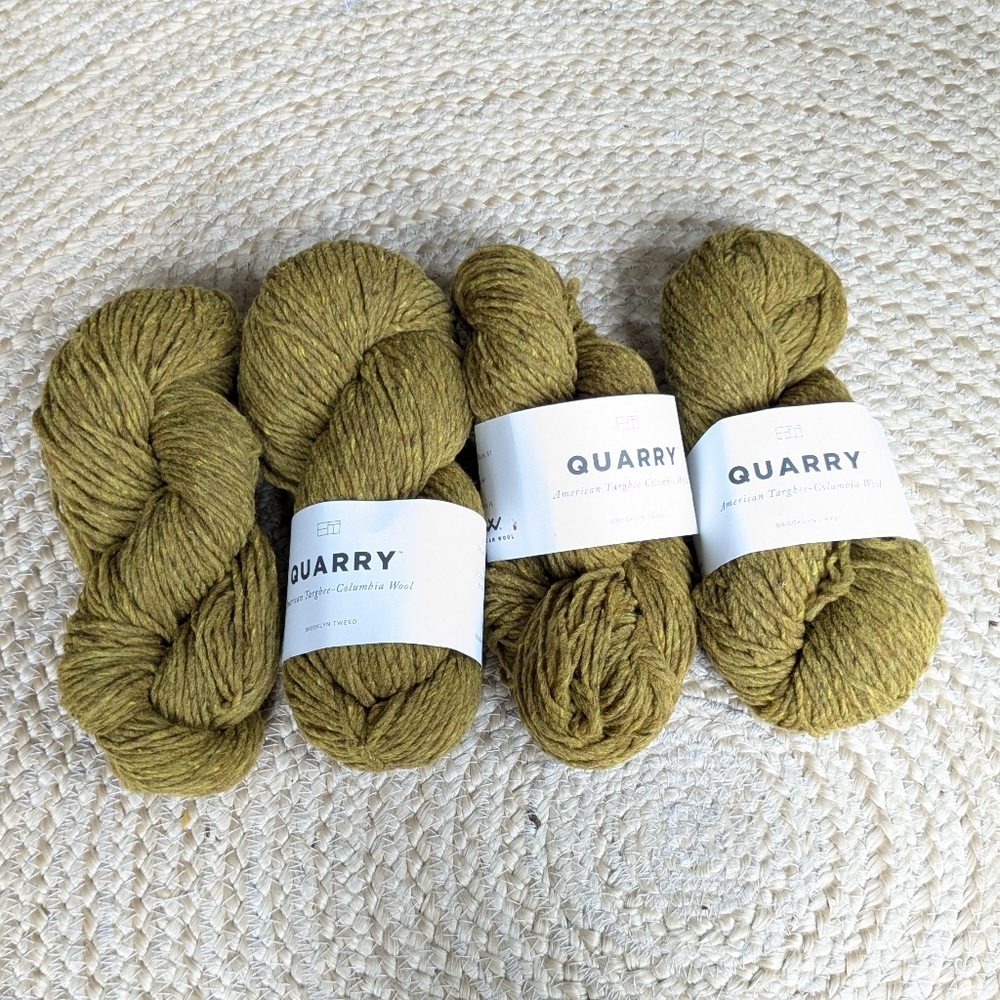4 Skeins Brooklyn Tweed Quarry Bulky Weight  Yarn Citrone